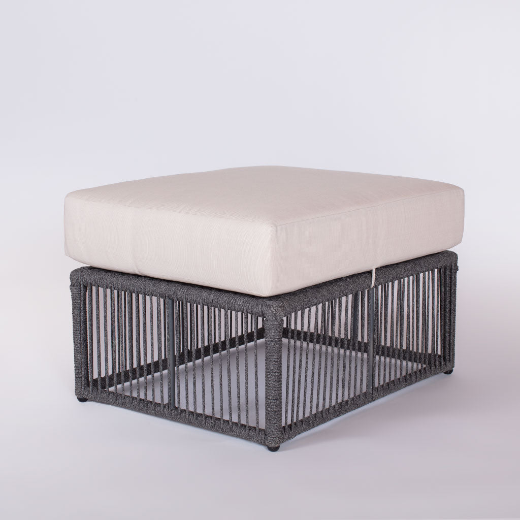 Saranac Ottoman in Canvas finish