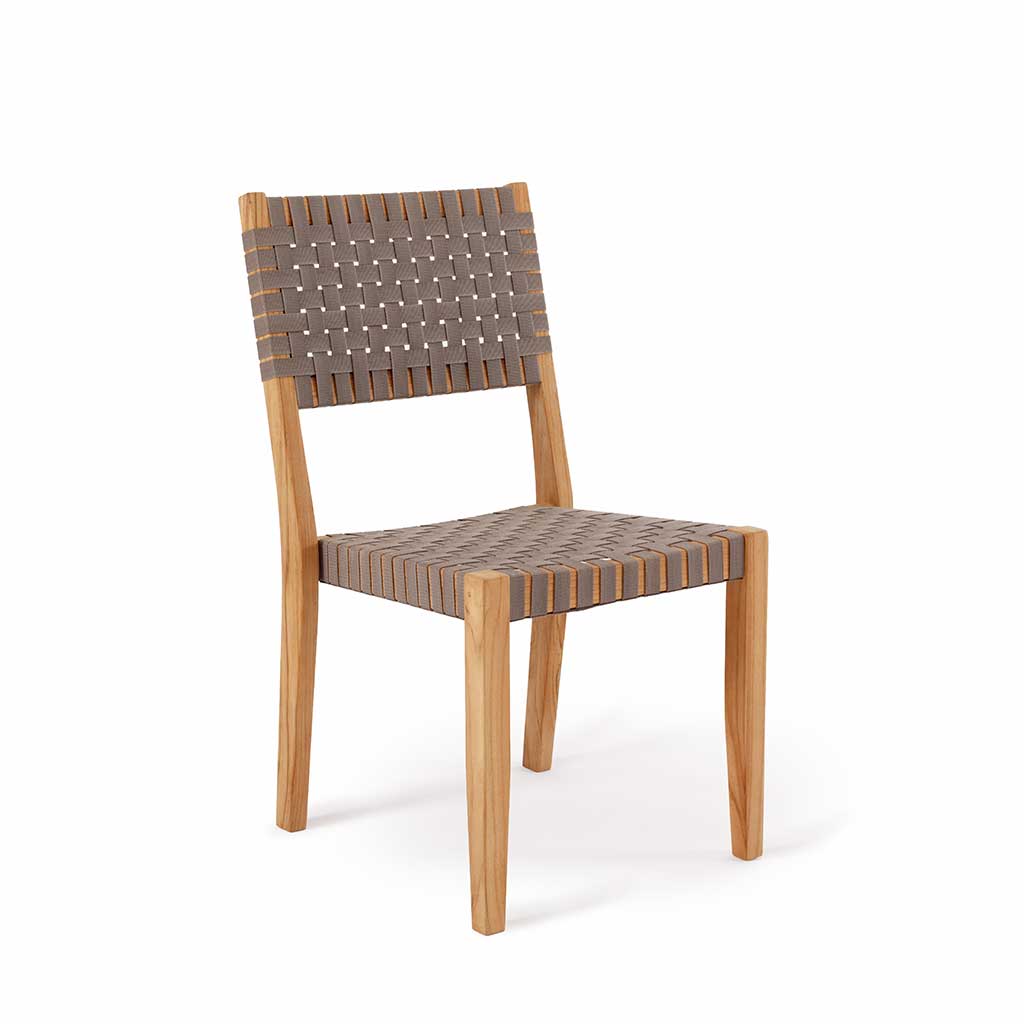 Oak Park Sling Armless Stacking Chair in Charcoal finish
