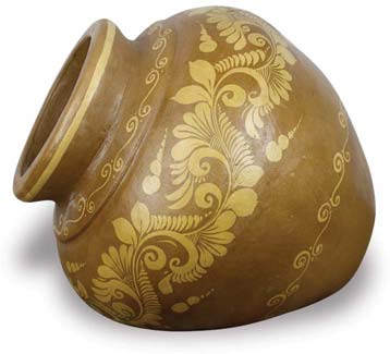 Floral Welcome Pot handcrafted garden piece.