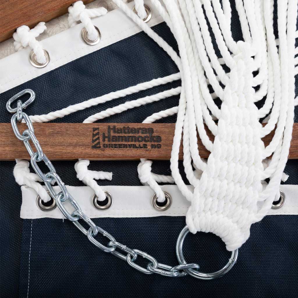 Large Quick Dry Hammock in Way Navy lifestyle view