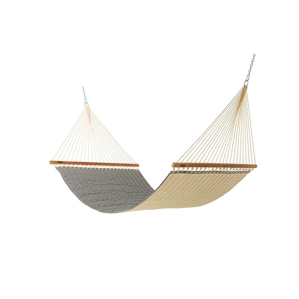 Large Quilted Hammock in Cast Slate