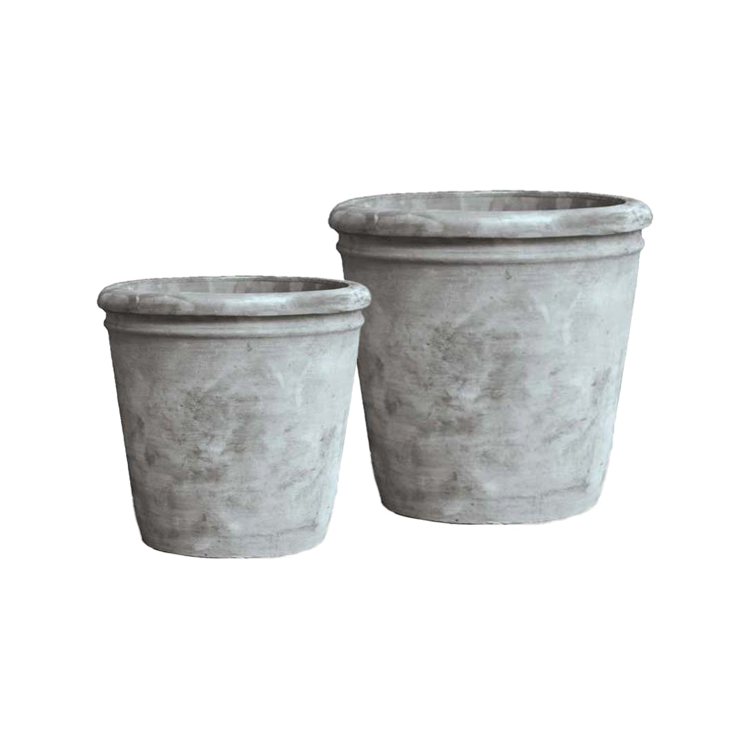 Mterra Classic Rolled Rim Planter set of 2 in Mterra finish