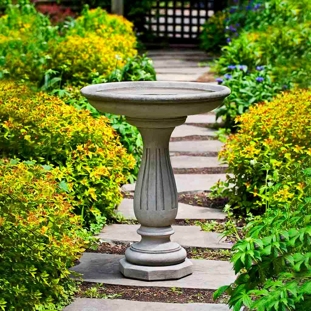 Wyndmoor Birdbath in Verde finish