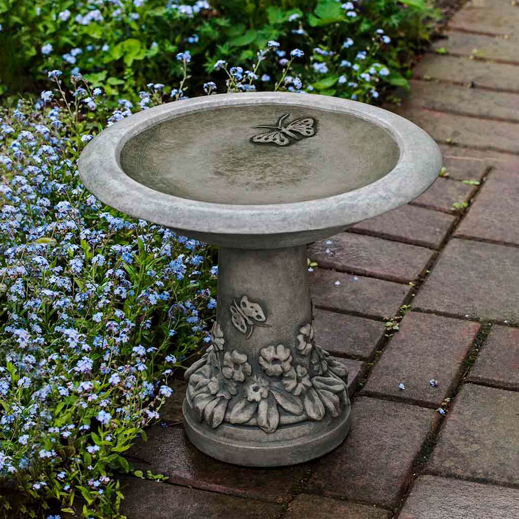Spring Meadow Birdbath in Alpine Stone finish