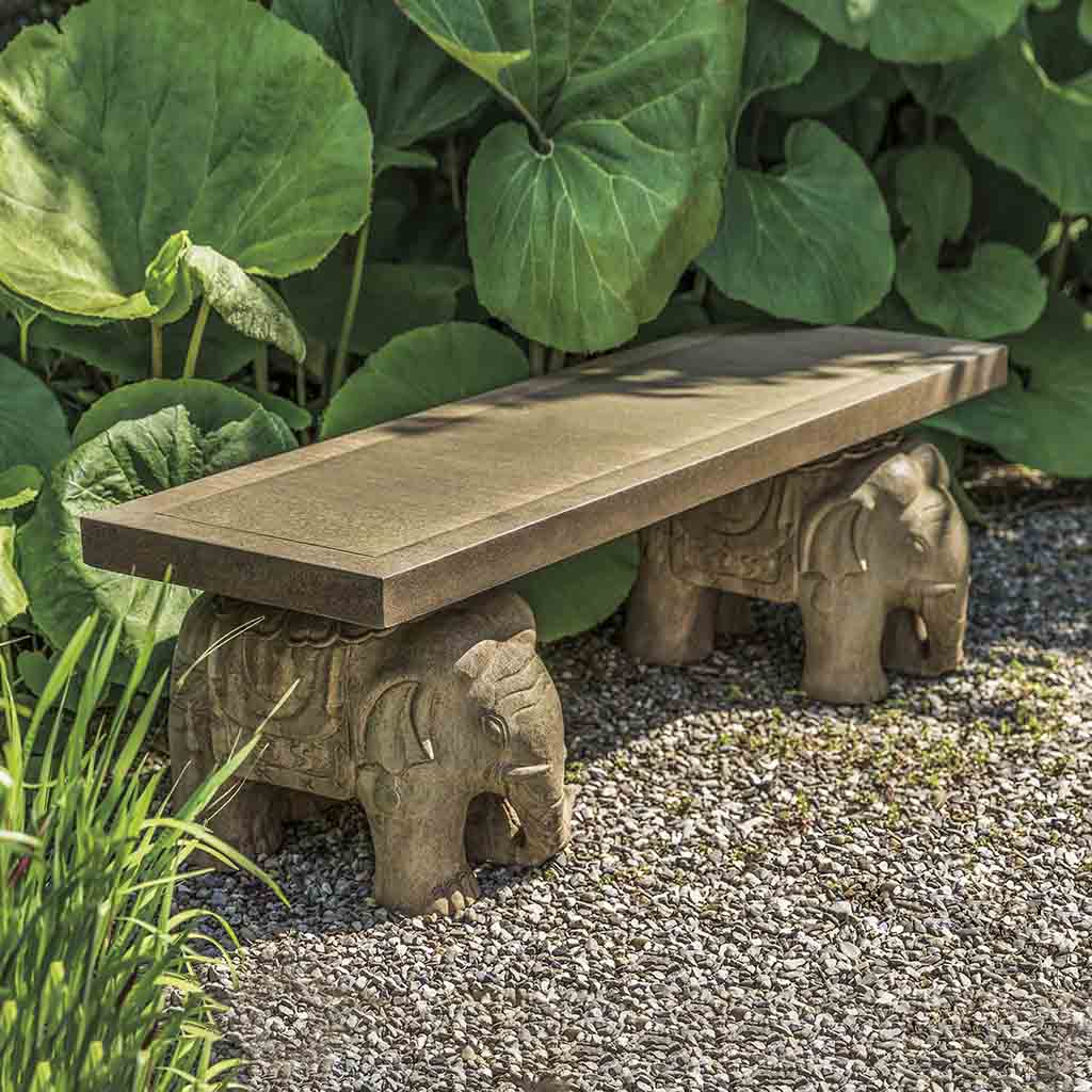 Elephant Bench in Aged Limestone finish