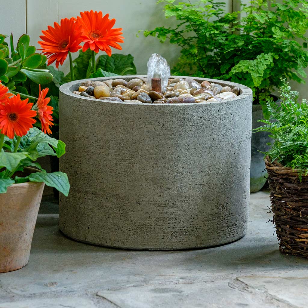 Salinas Pebble Fountain - Low outdoor fountain