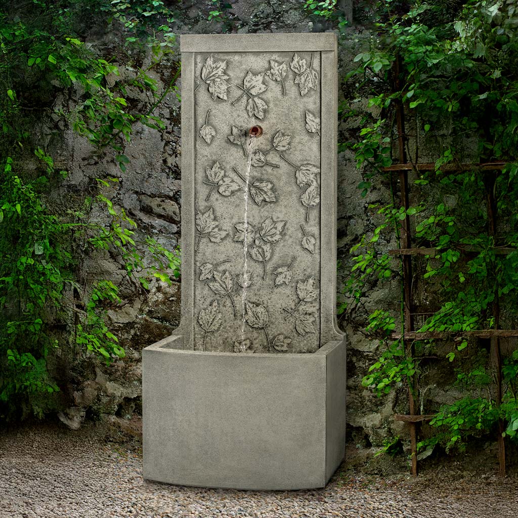 Sugar Hill Wall Fountain in Alpine Stone finish by Campania