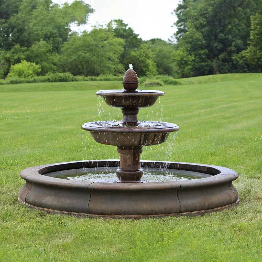 Beaufort Estate Garden Fountain in Pietra Nuova finish