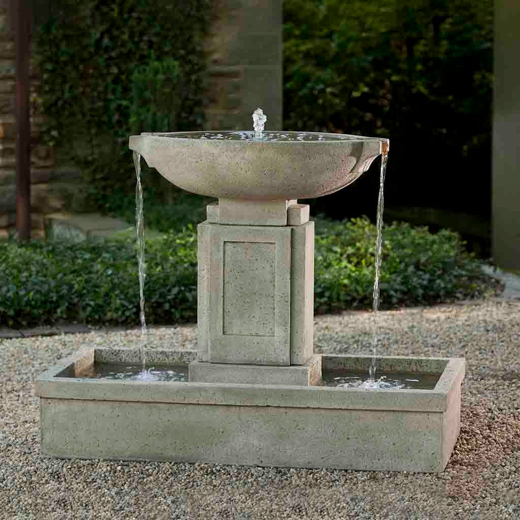 Austin Courtyard Fountain in Alpine Stone finish by Campania