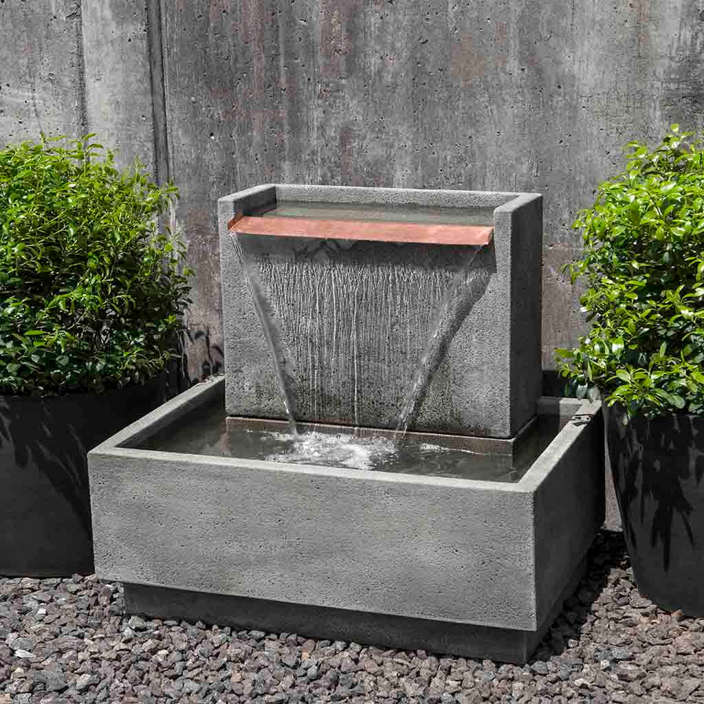 Falling Water 2 Fountain outdoor garden fountain in Alpine Stone finish