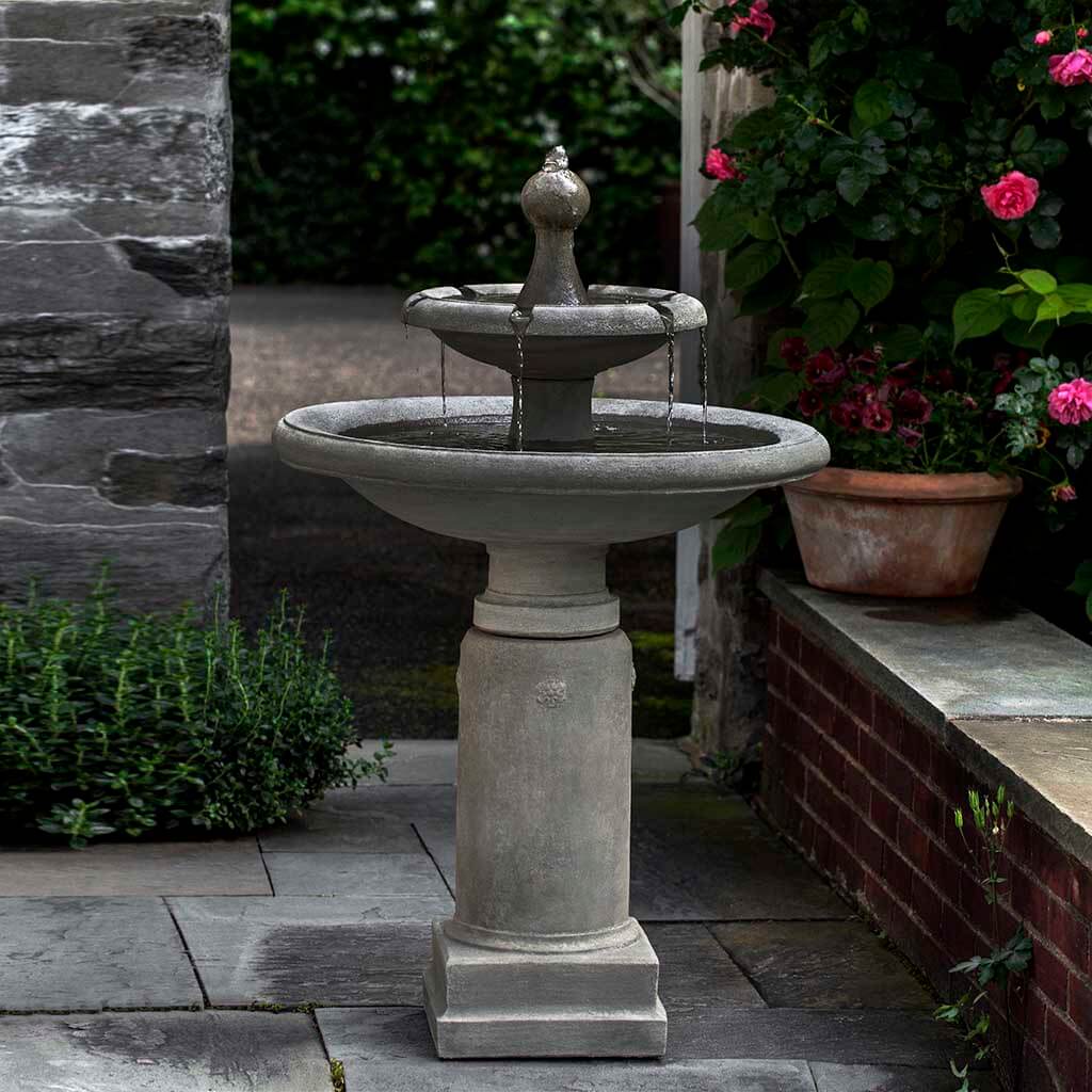 Westover Fountain outdoor garden fountain in Alpine Stone finish
