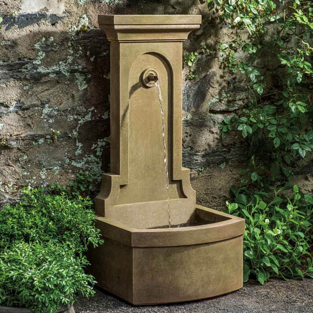 Loggia Fountain outdoor fountain in Aged Limestone