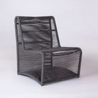 Saranac Armless Chair in Black Rope finish