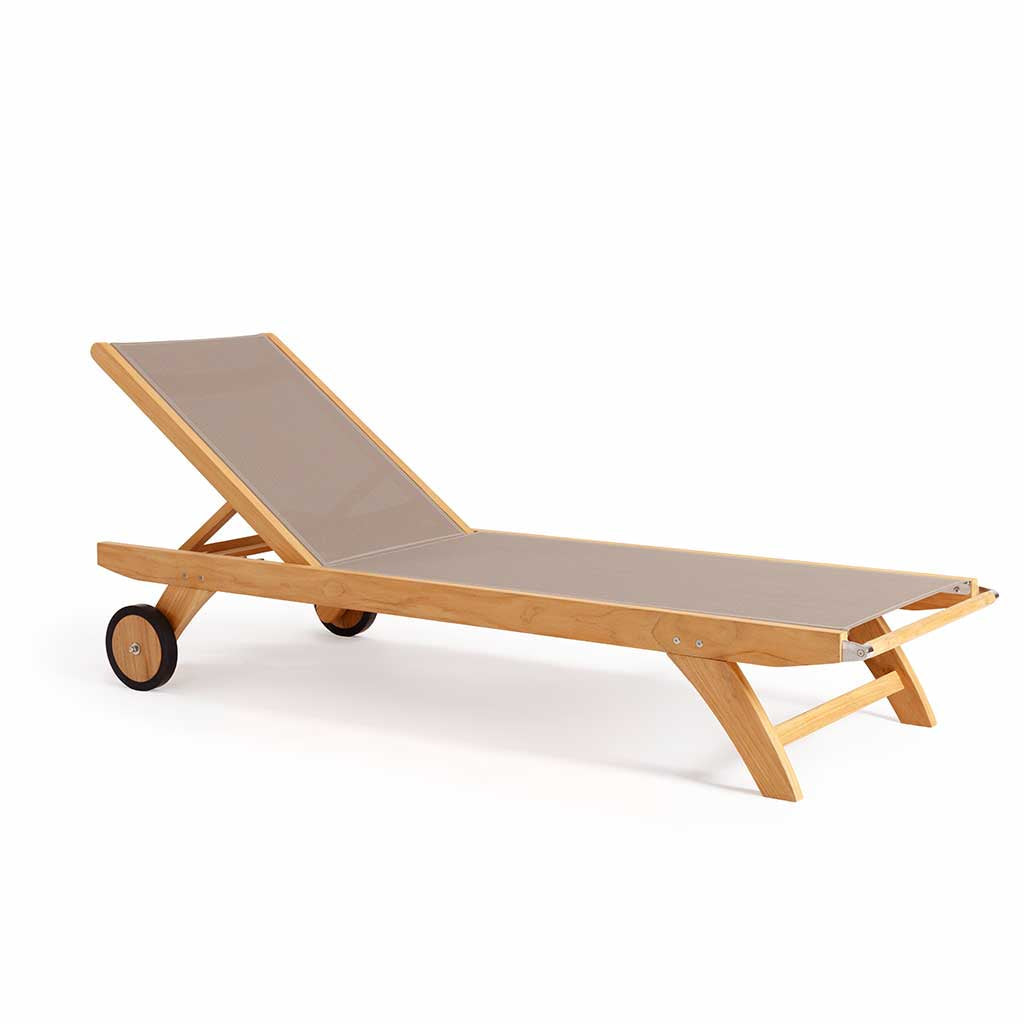 Avalon Sunlounger with Sling in Gray finish