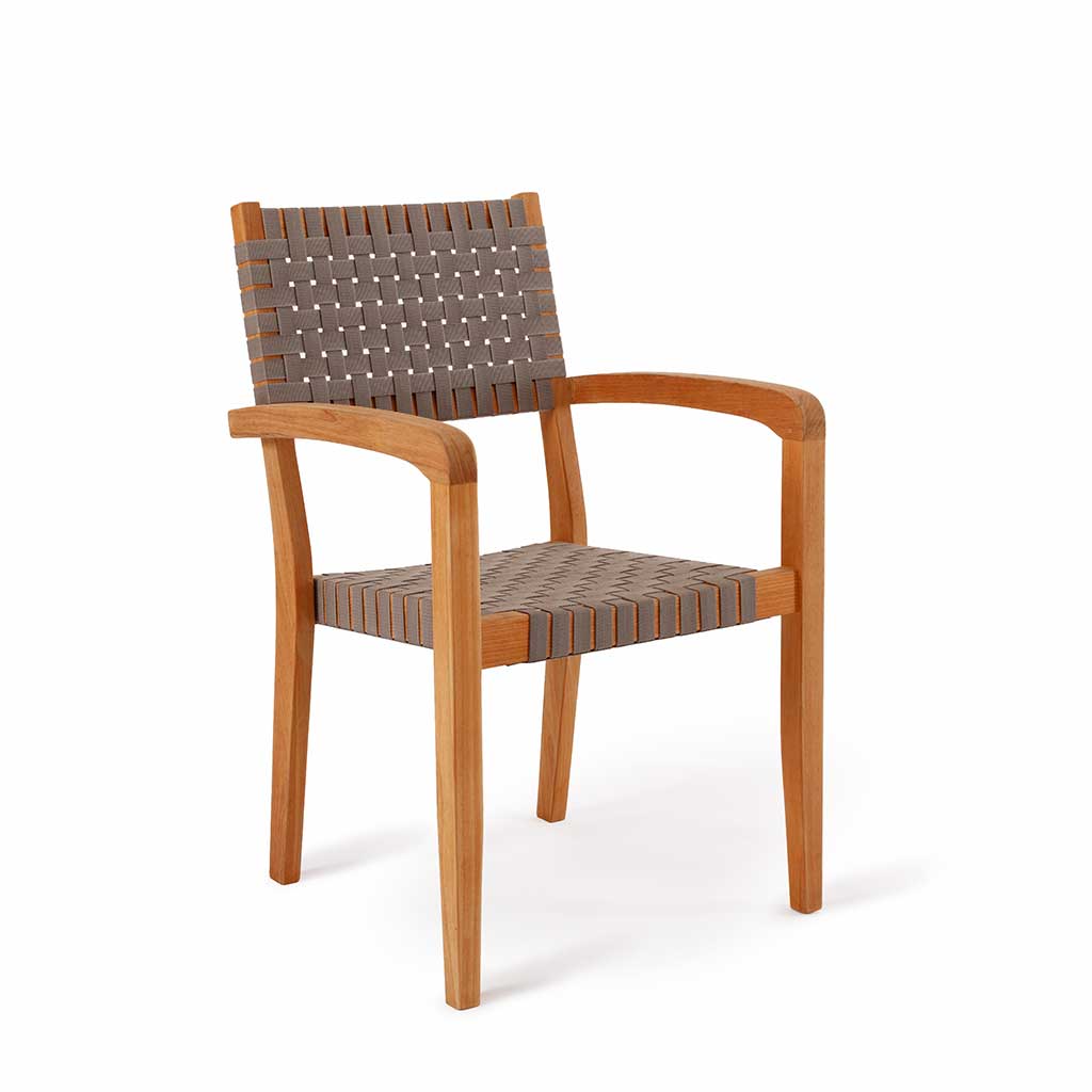 Oak Park Sling Stacking Chair in Charcoal finish