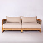 Biscayne Sofa Loveseat in Play Snow finish