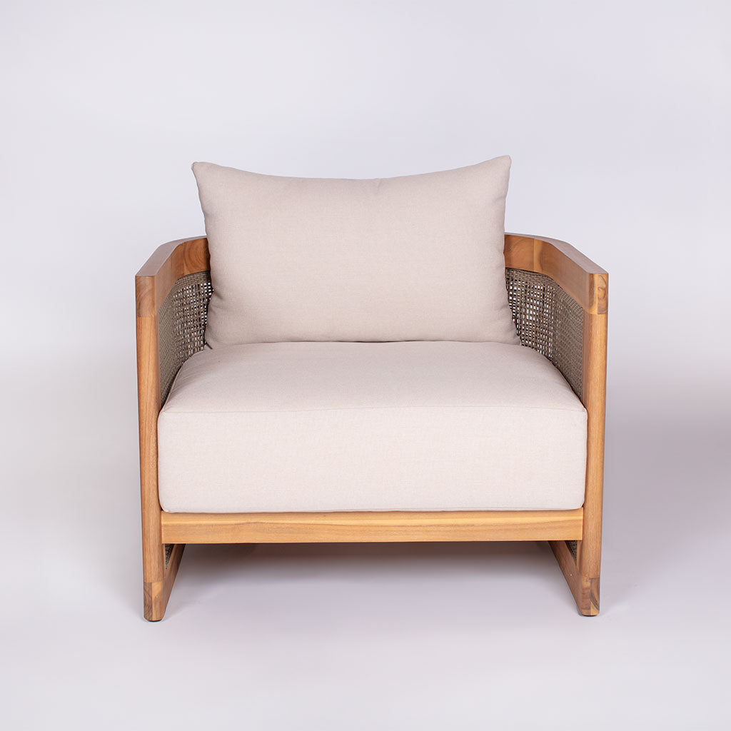 Biscayne Single Sofa Chair in Play Snow finish