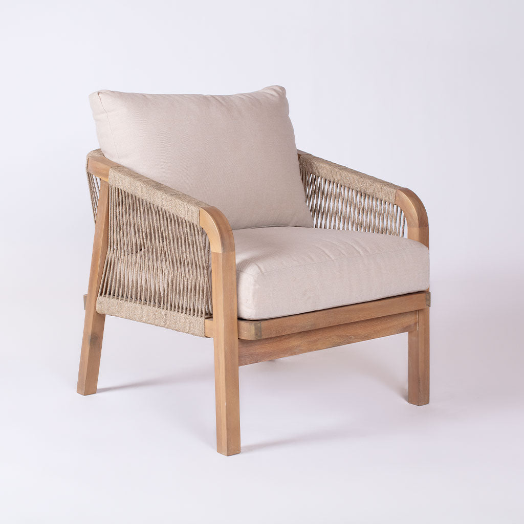 Montego Single Chair in Play Snow finish