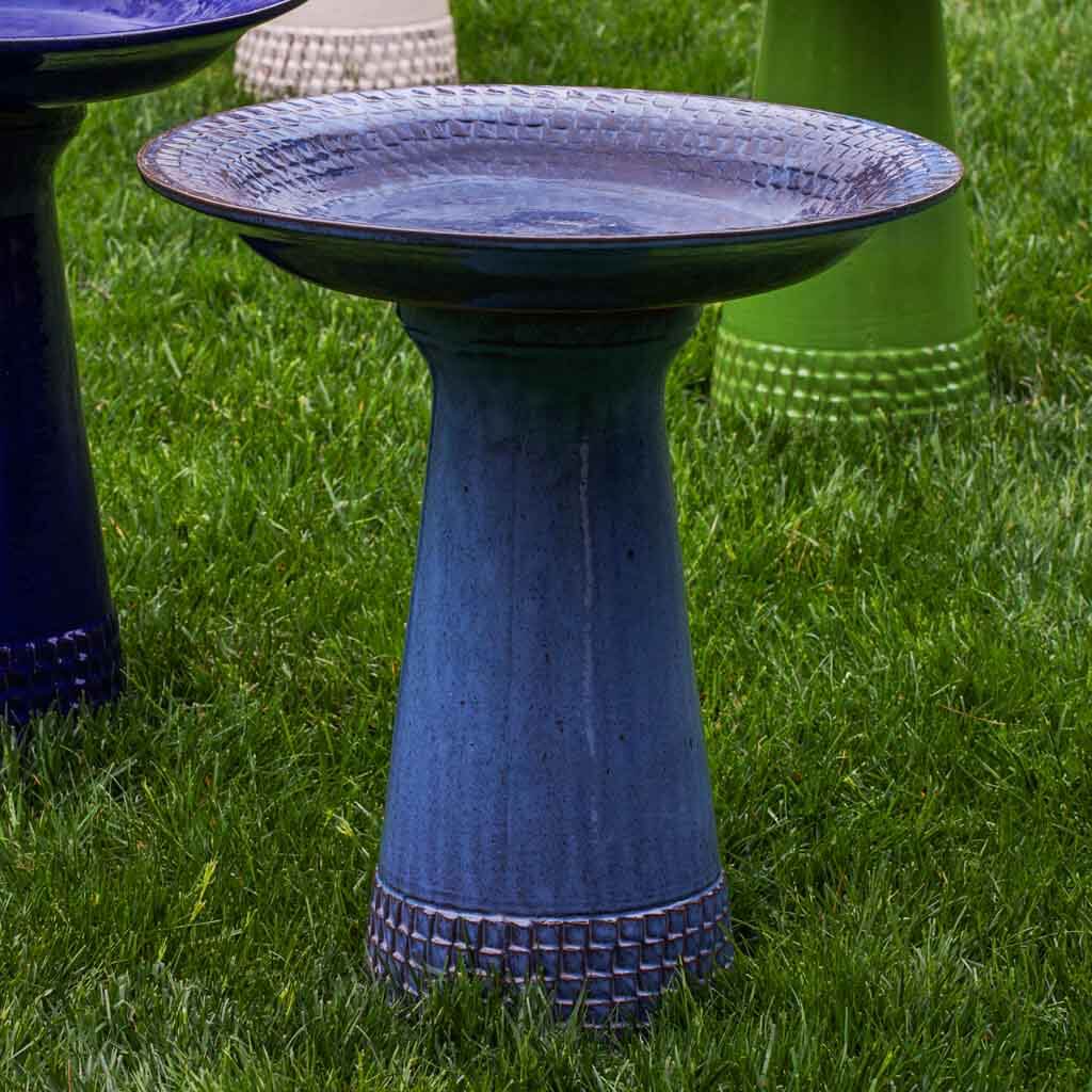 Tattersall Birdbath - French Blue - Set of 2 in French Blue finish