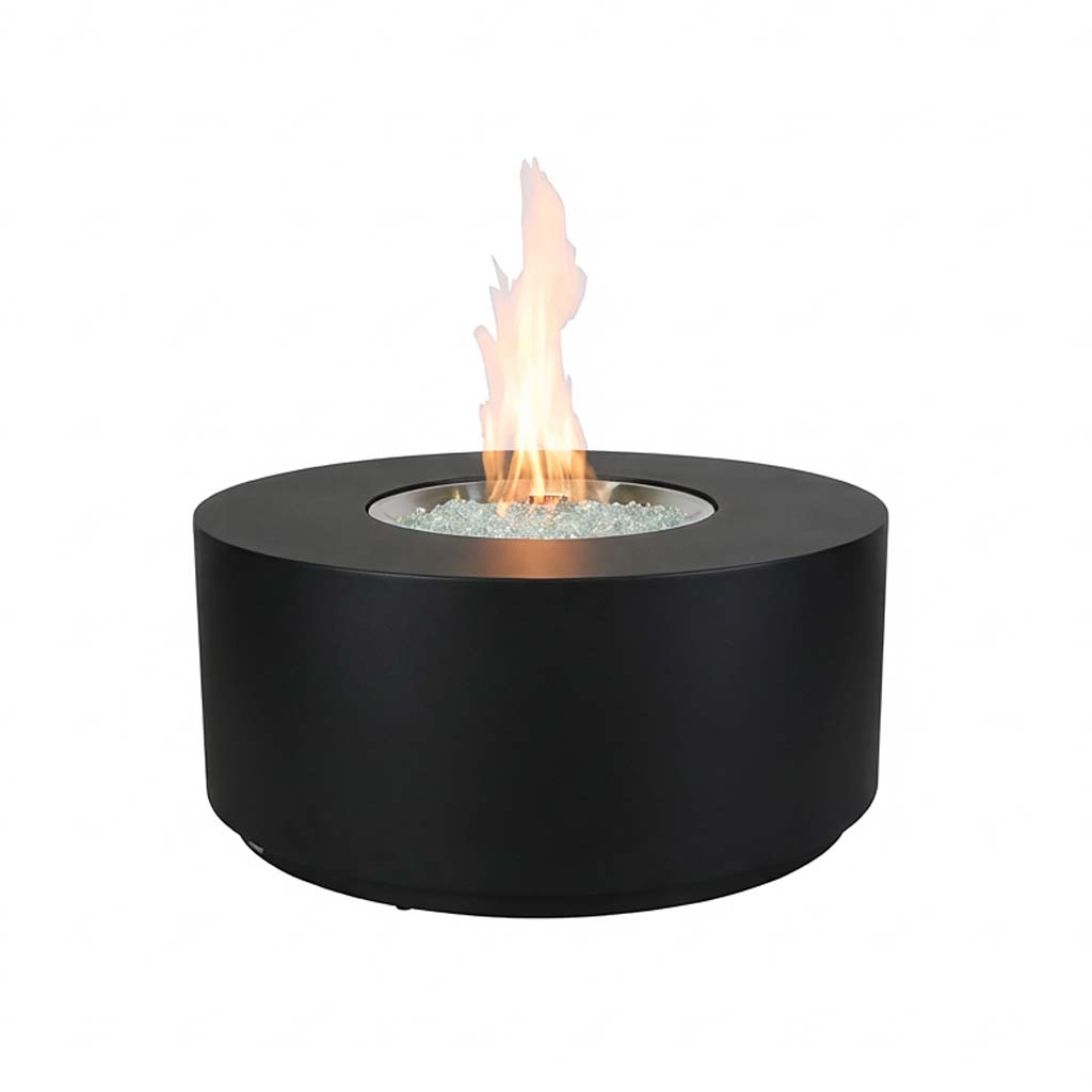 Round Fire Pit black cast aluminum outdoor fire pit