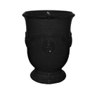 French Glazed Ceramic Urn in Black finish