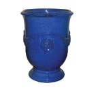 French Glazed Ceramic Urn in Blue finish