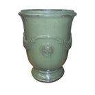 French Glazed Ceramic Urn in Country Green finish
