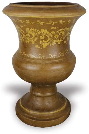 Floral Copa Planter handcrafted garden piece.