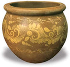 Floral Sphere Planter handcrafted garden piece.