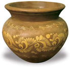 Floral Chata Planter handcrafted garden piece.