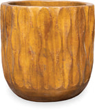 Vertical Waves Pot in Gold finish