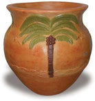 Chata Planter with Palm handcrafted garden piece.