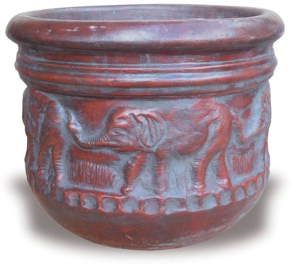 Elephant Pot handcrafted garden piece.