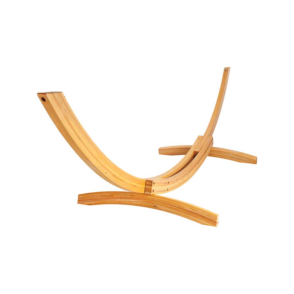 Deluxe Roman Arc Cypress Hammock Stand in Natural