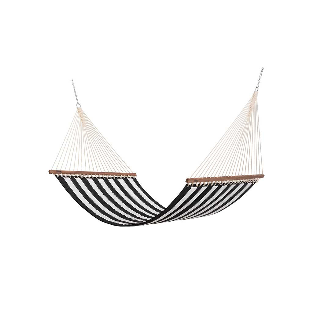 Large Quilted Hammock in Cabana Black