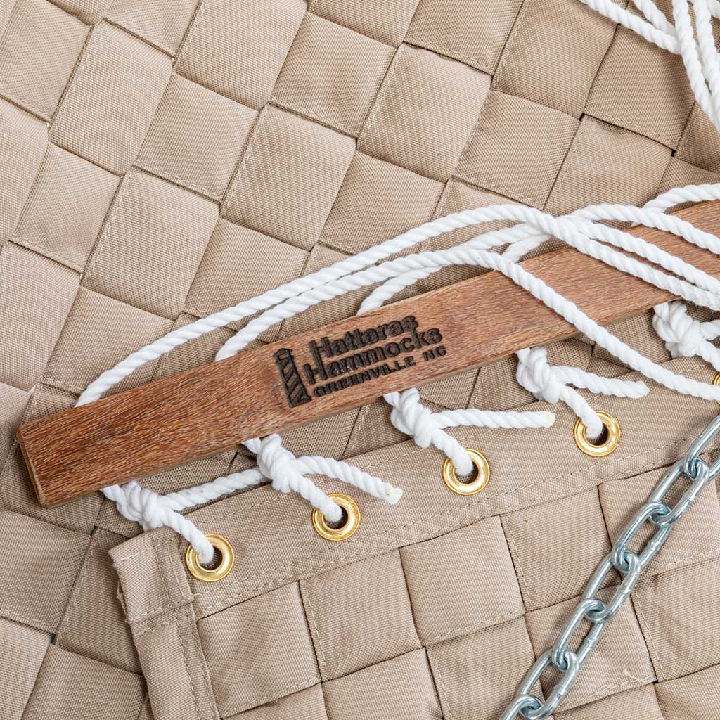 Large Softweave Hammock in Antique Beige lifestyle view