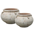 Four Handle Bellied Planter set of 2 in Anterra finish