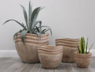 Alternate view of Mterra Round Waved Rim Planter set of 4