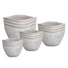 Mterra Round Waved Rim Planter set of 4 in Mterra finish