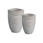 Mterra Tall Round Waved Rim Planter set of 2 in Mterra finish