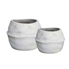 Short Round Planter set of 2 in Mterra finish