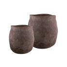 Tall Round Planter set of 2 in Bterra finish