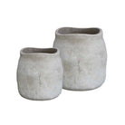Tall Round Planter set of 2 in Mterra finish