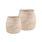 Tall Round Planter set of 2 in Wterra finish
