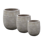 Mterra Cylinder Planter set of 3 in Mterra finish