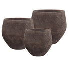 Maga Belly Planter set of 3 in Bterra finish