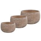 Anterra Short Rippled Planter set of 3 in Anterra finish