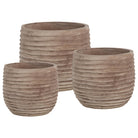 Anterra Medium Rippled Planter set of 3 in Anterra finish