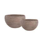 Terra Cotta Bowl Planter set of 2 in Mterra finish