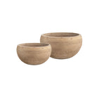 Terra Cotta Bowl Planter set of 2 in Wterra finish